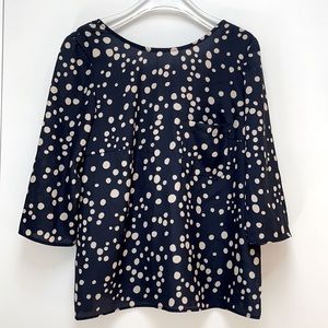 Zara polka dot 3/4 sleeve blouse
